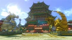 The Dragon Palace course is set in a courtyard and pagoda.